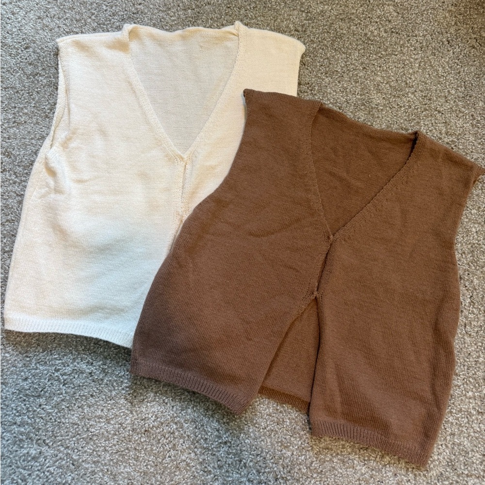 SHEIN V-Neck Sweater Vests